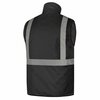 Pioneer Hi-Vis Heated Insulated Safety Vest, 100% Waterproof, Black, 2XL V1210270U-2XL